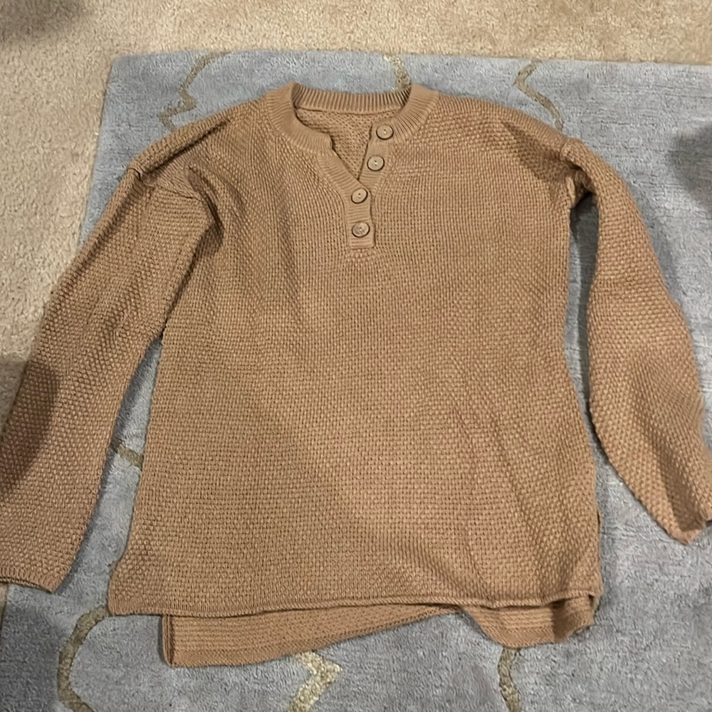 Button Down Top Sweater - image 1